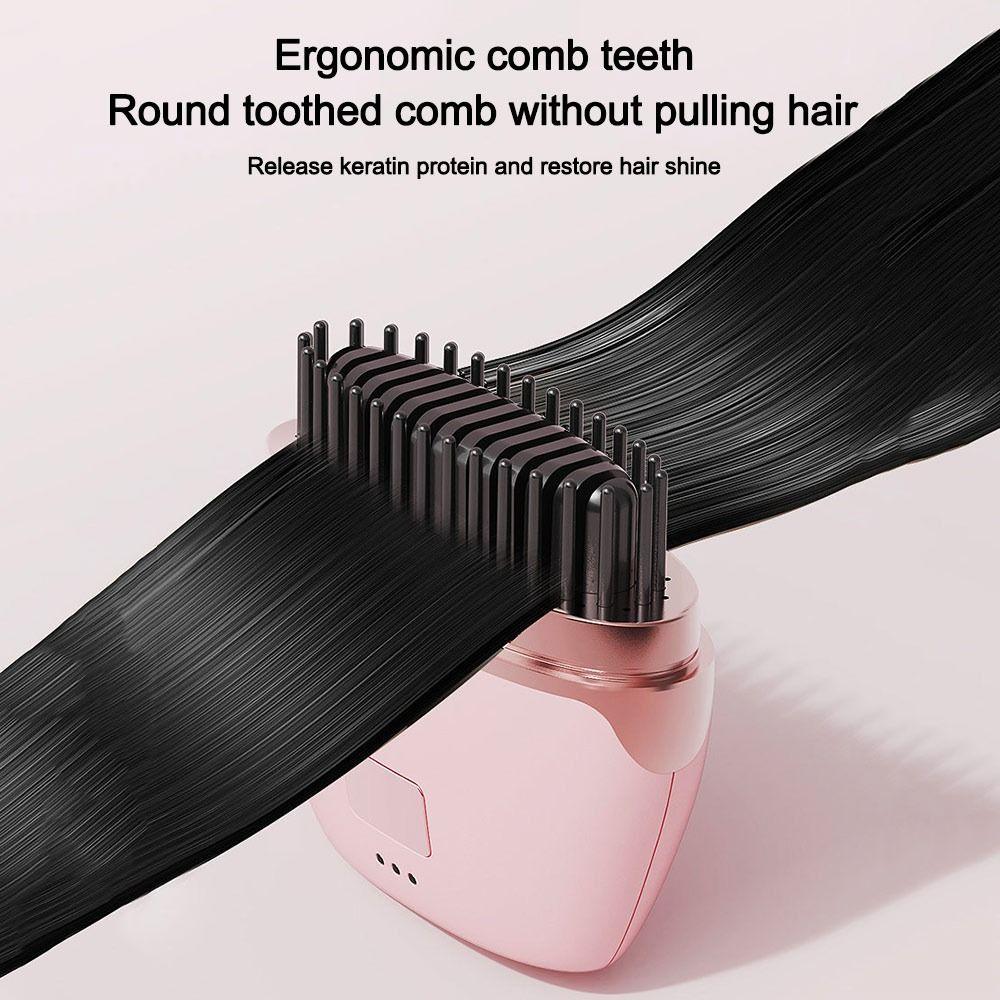 Gifts Rechargeable Electric Heating Hair Straightener Brush Cordless Hairdressing Tool Hair Straightener Comb Hot Comb