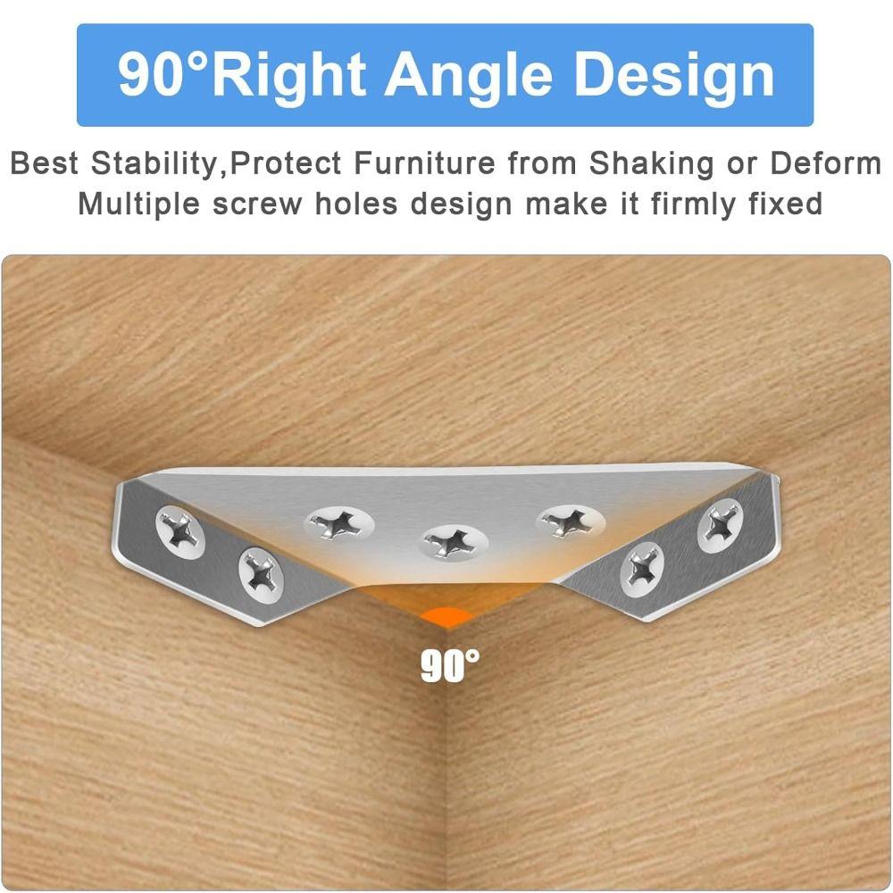 Universal Furniture Corner Connector 90° Right Angle L Brackets  Shelves Cabinets