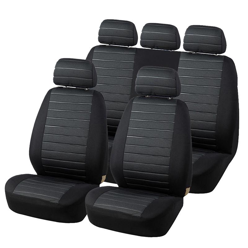 

Дышащий чехол на сиденье автомобиля, всесезонный универсальный тканевый чехол из полиэстера, простой чехол на сиденье, внутренний чехол на сиденье автомобиля 11PCS