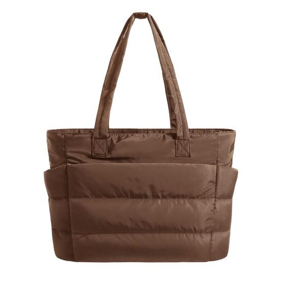 Umhängetasche Damen Gesteppte Tragetasche Große Kapazität Leichte Wasserdichte Handtasche mit Mehreren Taschen Laptop Arbeit Reisen Fitnessstudio Tragetasche