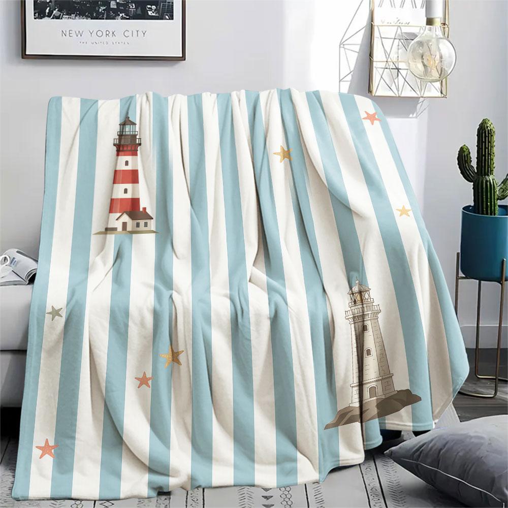 1PC Abstract Shapes Printed Flannel Blanket Suitable For All Seasons for Lunch Break Warmth and Comfort Birthday Gifts Gifts