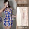 Sex Underwear Split-ended Sleeveless Printed Cheongsam Slim and Thin Sexy Uniform People Cheongsam Sex Clothes