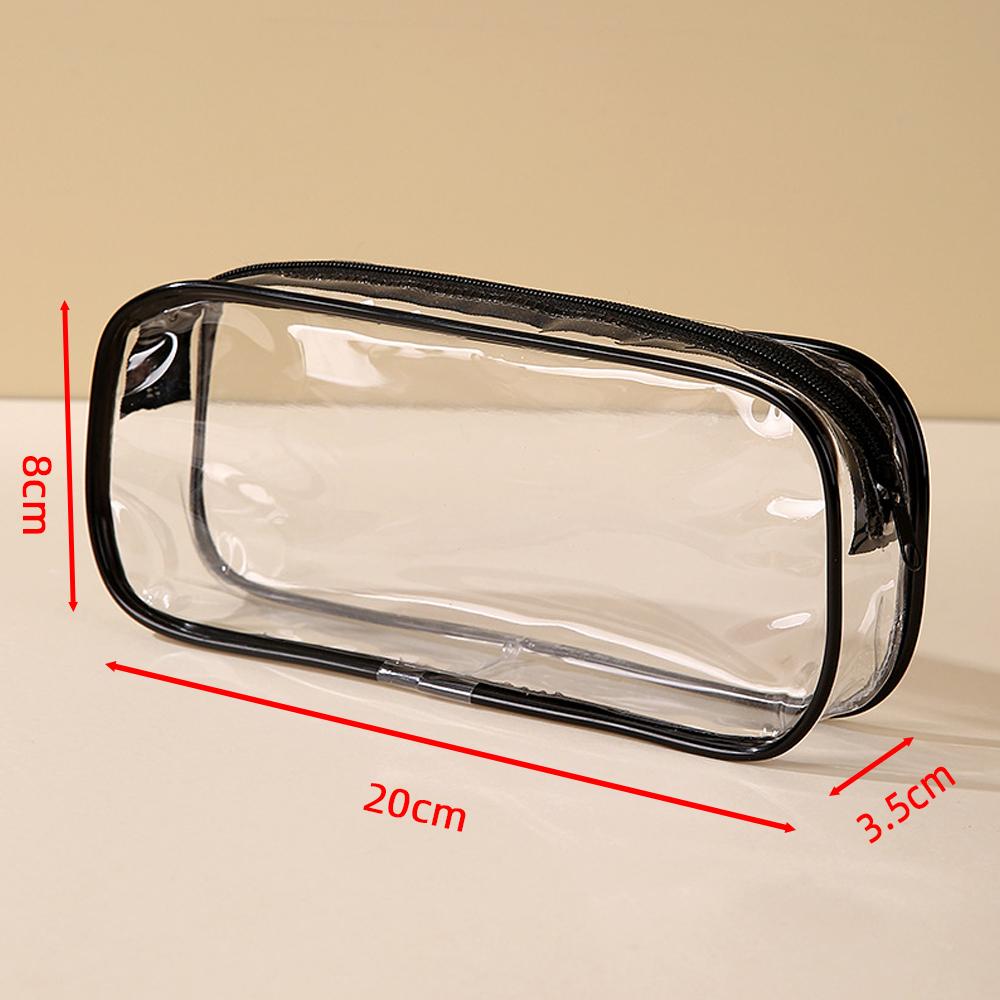 

Clear Makeup Bag Portable Travel Toiletry Cosmetic Pouch Women s Transparent Waterproof Pouch Storage Home Travel Wash Kit Bag чорний