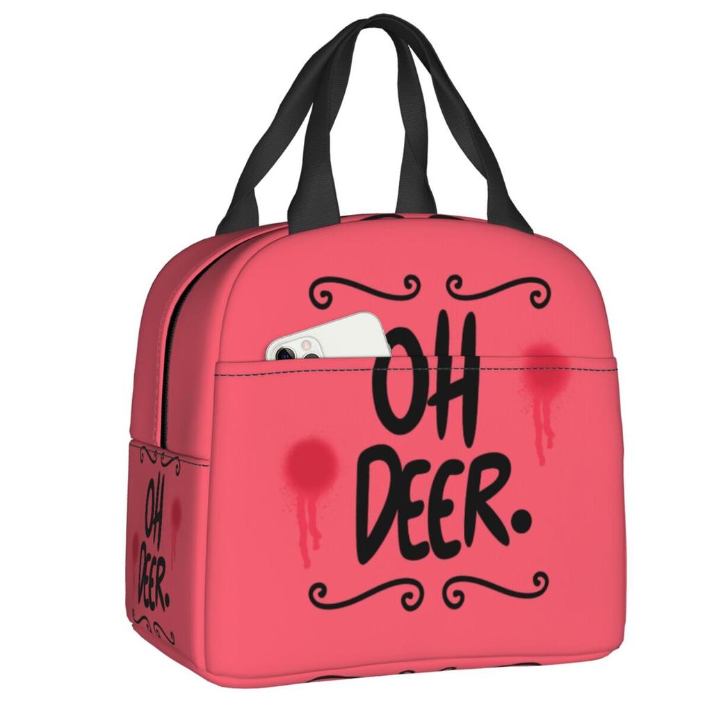 Benutzerdefinierte Hazbins Anime Animation Hotel Angel Dust Isolierte Lunchtasche Arbeit Schule Wiederverwendbare Thermos-Kühlbox Lunchbox Damen Kinder
