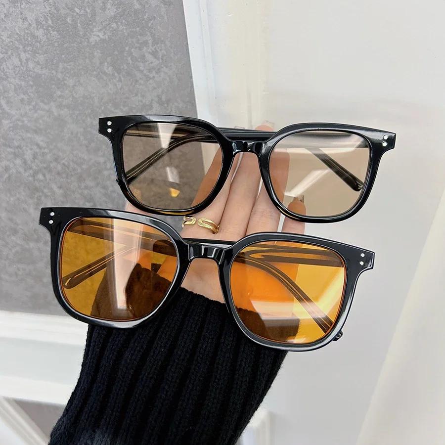 Casual Rectangle Sunglasses Women Men Classic Sun Glasses Female Male Designer Retro Fashion Outdoors Shades