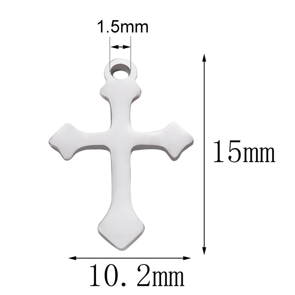 20pcs/lot Stainless Steel Cross Charms Pendants For Jewelry Making Christian Cross Jewelry Making Charms Connector Accessories