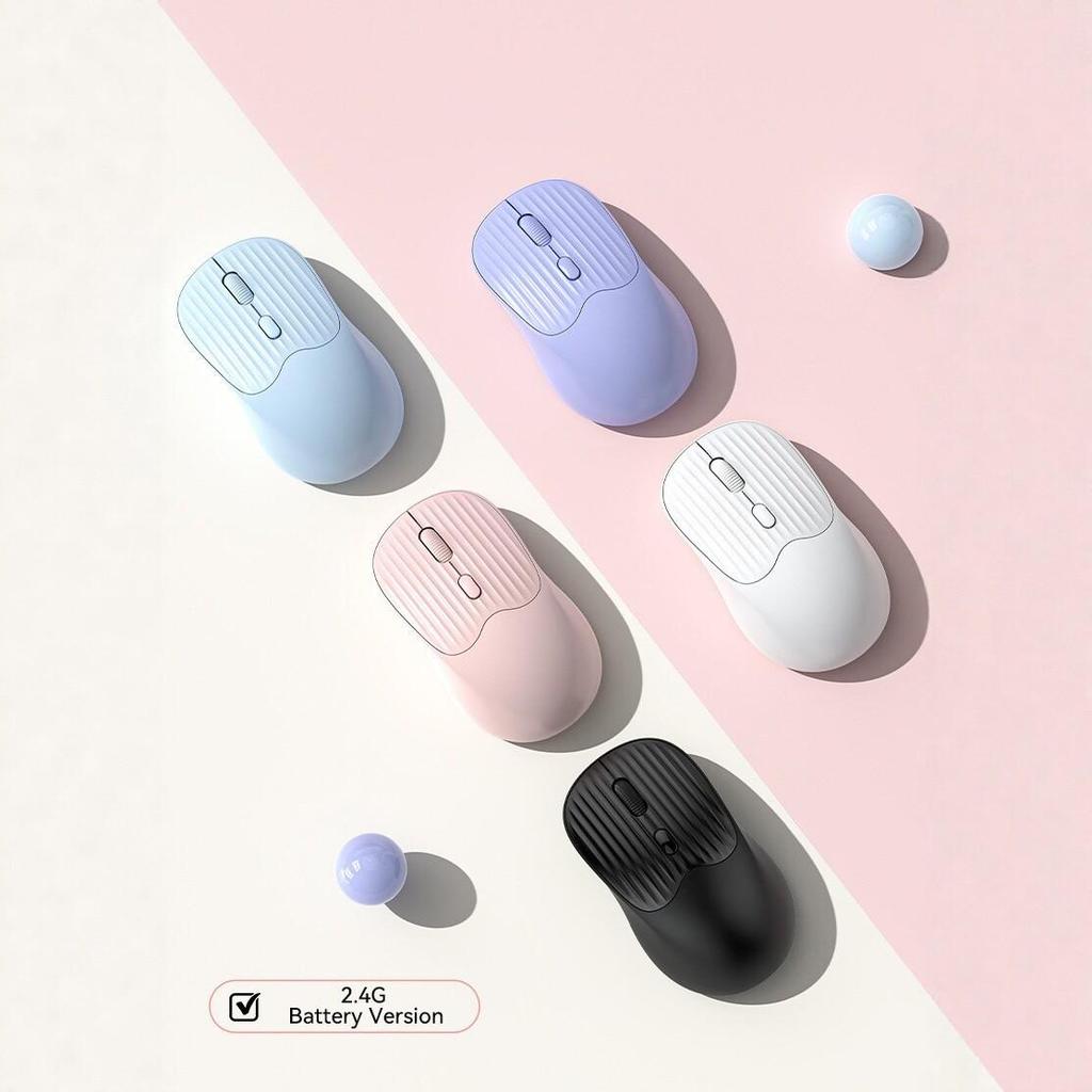 Ergonomic Dual-Mode Wireless Mouse: 2.4G Bluetooth, Rechargeable, Silent for Office & Laptop Use