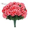 Long-lasting Decorative Flowers 1/6/12Pcs Artificial Geranium Flower with Green Leaves Realistic UV Resistant No Fading Fake Silk Indoor Outdoor