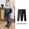 Women's High Waist Slim Straight Ankle Jeans Medium Contrast Back Pocket Nine Length Cigarette Denim Pants Spring Petite Casual Trousers