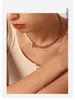 French Retro Pearl & Titanium Steel Baroque OT Buckle Necklace – Women's Light Luxury Jewelry