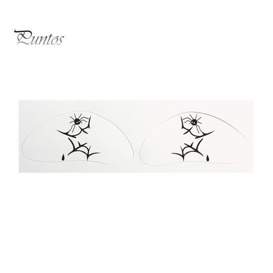 Spooky Halloween Party Supplies Makeup Eye Temporary Tattoos, Waterproof Spider Web Bat Eyeliner Scary Face Decals Shadow Tattoo Sticker for