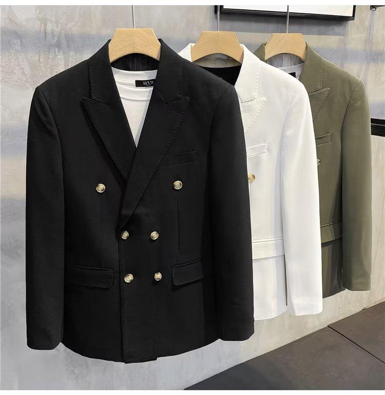 Sacou costum bărbați cu croială largă Primăvară & Toamnă 2022 - Top business formal la modă în stil coreean