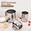 Stainless Steel Flour Sifter Hand Crank Powder Sugar Shake Powder Sugar Sifter  Baking