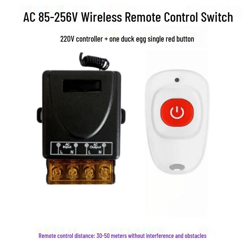 220V 30A Wireless Remote Control Switch for Water Pump, Motor, Range Hood, Exhaust Fan, and Sprayer.