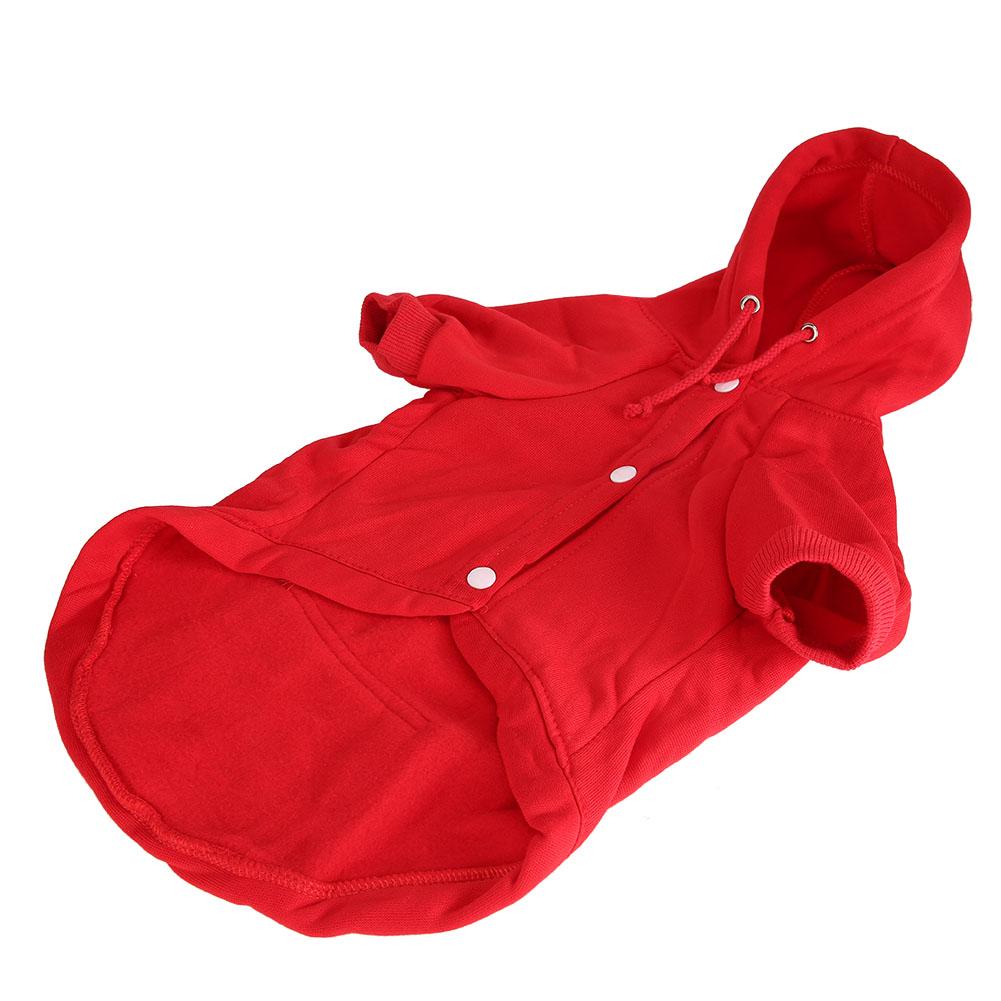 Buy Cotton Winter Cute Red Dog Clothes Hoodies for Small Dogs Puppy