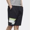 Adidas Neo Geometric Pattern Printed Color Block Loose Fit Five-Point Casual Shorts Men shorts Black FP7344