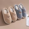 Women's cotton slippers, warm in autumn and winter, home use, couple thick bottom non-slip, men's comfortable foot warm fluffy slippers