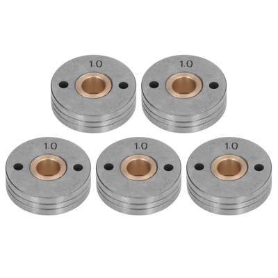 5 STÜCKE Drahtvorschubrad Lager Stahl Doppelantrieb Schweißdraht Führungsrollen 0.8?1.0mm Nut