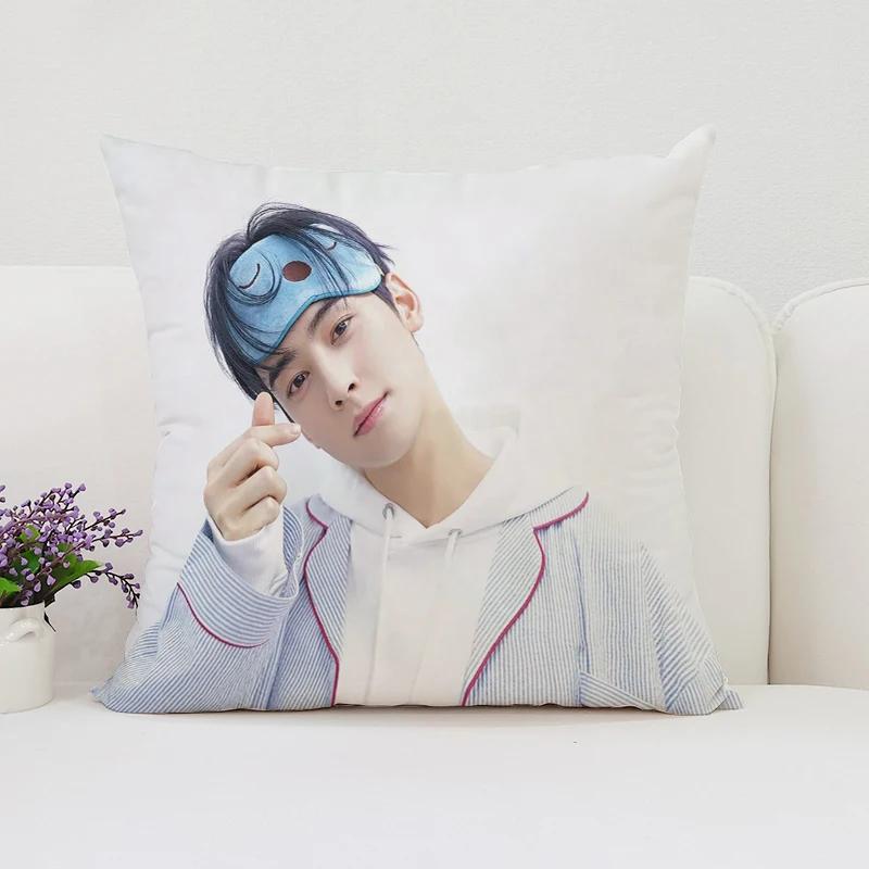 Decorative Pillow Cover 45x45 Cushions Covers C-Cha Eun Woo Fan Gifts Bed Pillowcases Cushion Cover 50x50 Home Decoration Cases