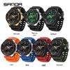 Sanda Electronic Watch: Fashionable, Versatile, Luminous, Waterproof Sports Watch for Middle School Students with Alarm Clock Function.