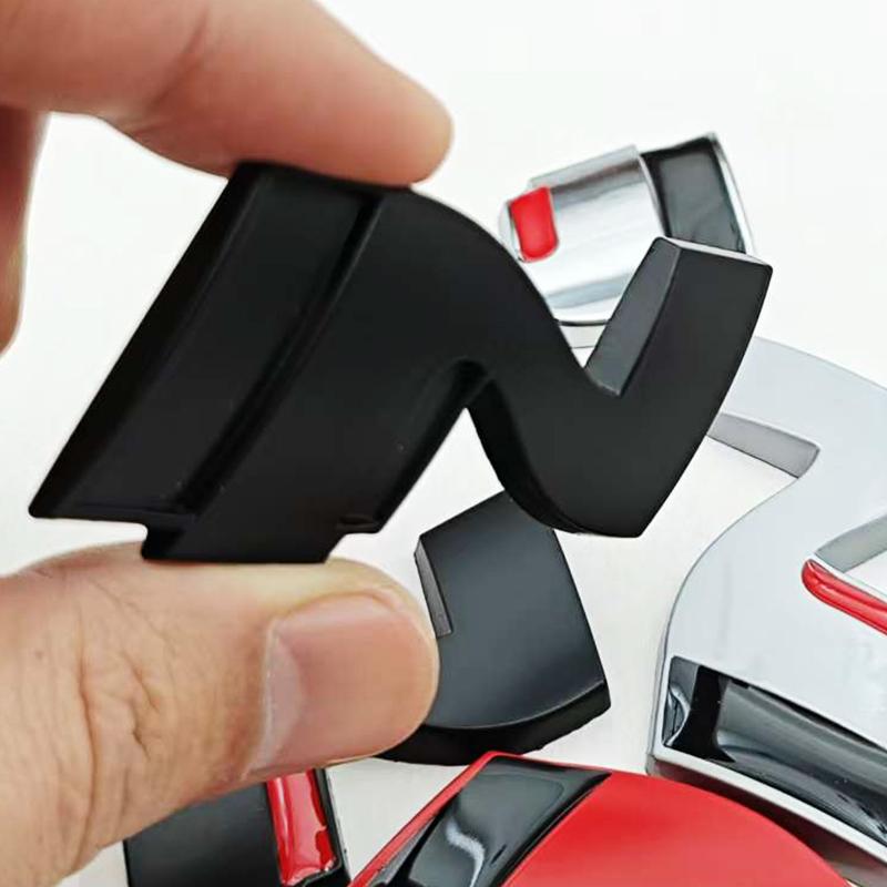 HWCB2 3D Metall Auto Styling N Logo Plakette Heckklappe Kofferraum Emblem Aufkleber Decal Für Hyundai i20 i30 Sonata Kona Elantra Tuson Zubehör