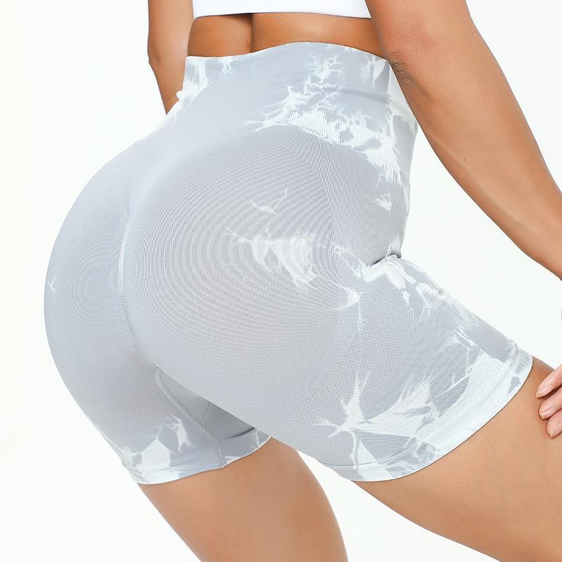 

Шорты для йоги с высокой талией и принтом тай-дай - Утягивающие живот, Подтягивающие бедра, Дышащие и Влагоотводящие. Large