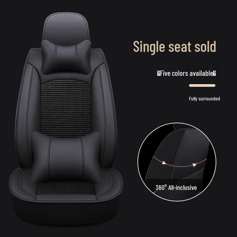 Uniwersalny Pokrowiec na Fotel Samochodowy Pełny Oplot dla Kierowcy i Współkierowcy - Na Wszystkie Pory Roku, Pasuje do Sedana, SUV-a, Pickupa, Vana