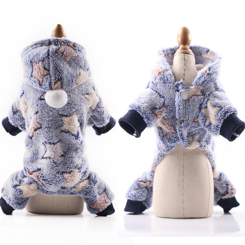 Four-legged Flannel Dog Pet Cat Dog Clothes Cat Supplies Warm Colorful Stripes