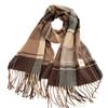 Women's Winter New Thick Warm Faux Wool Plaid Shawl Korean Style Versatile Tassels Scarf Wholesale