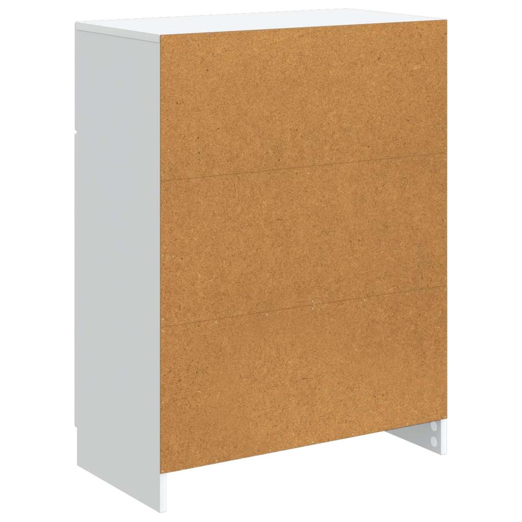 White Sideboard with Drawers 66 x 34.5 x 87 cm Engineered Wood
