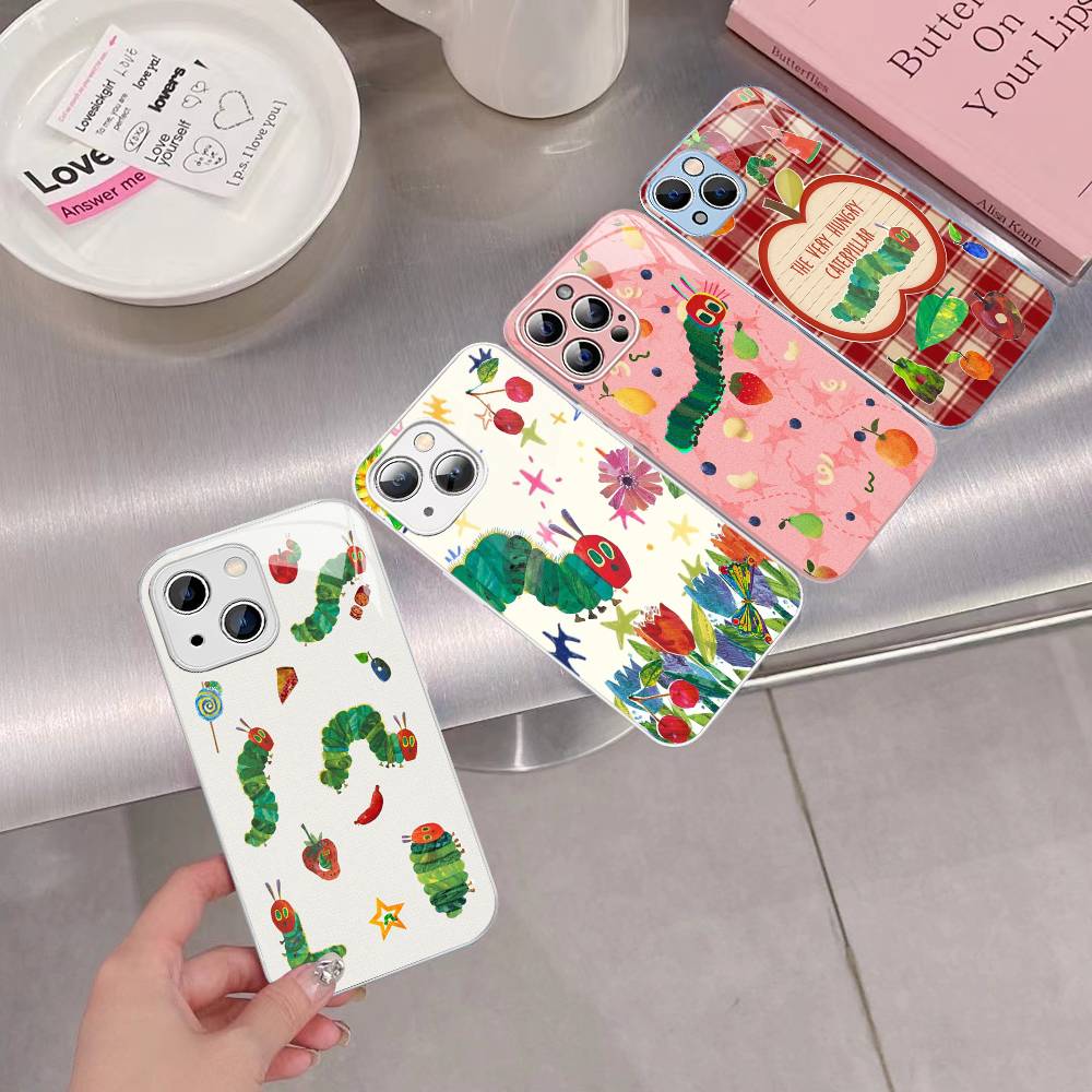 The Very Hungry Caterpillar For IPhone 14 13 12 Mini 11 Pro XS Max X XR 14 Plus Tempered Glass Cover