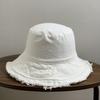 Cappello a secchiello in cotone con frange  Morbido cappello da pescatore  Forma in filo di alluminio Lavabile in acqua  Cappello a secchiello tinta unita da donna per tutte le stagioni