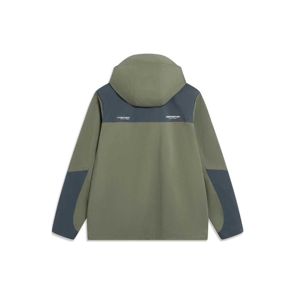 Li-Ning Cf Trace Dragon Armor Series Color-Block Hooded Water-Resistant 3-In-1 Fleece-Lined Outdoor Sports Jacket Men Outdoor Sports Jacket AFDT819-2