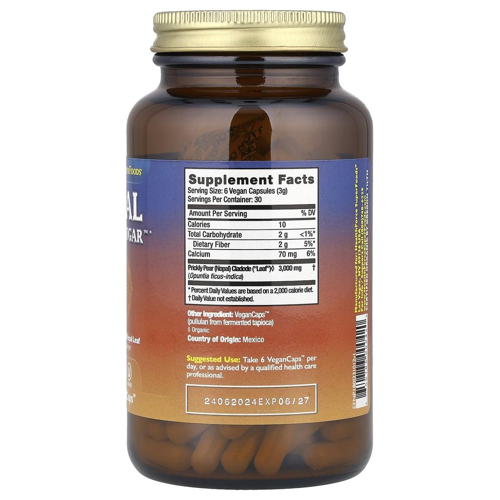 Nopal Blood Sugar™, 180 Vegancaps™ (500Mg Per Capsule)