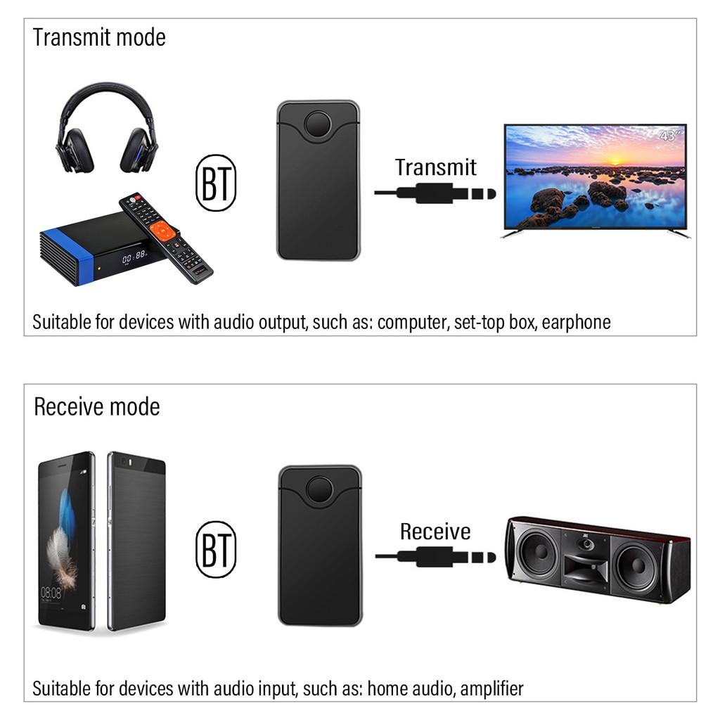 Wireless Bluetooth V4.2 Adapter Receiver Transmitter 3.5MM Port Stereo Audio Input And Output for Mobile Phone TV 2 In 1