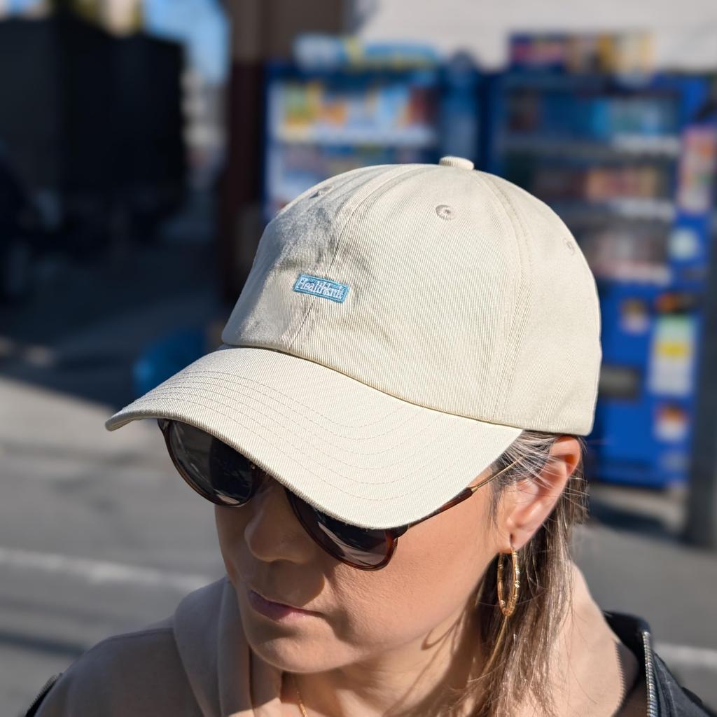 Healthknit Cap Cotton Twill Logo Embroidery Baseball Cap 4128 Light Beige Women's