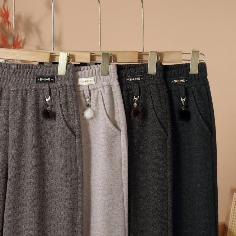 Spring 2026 Stylish Wide-Leg Pants for Middle-Aged & Elderly Women: Casual, Straight-Leg Design