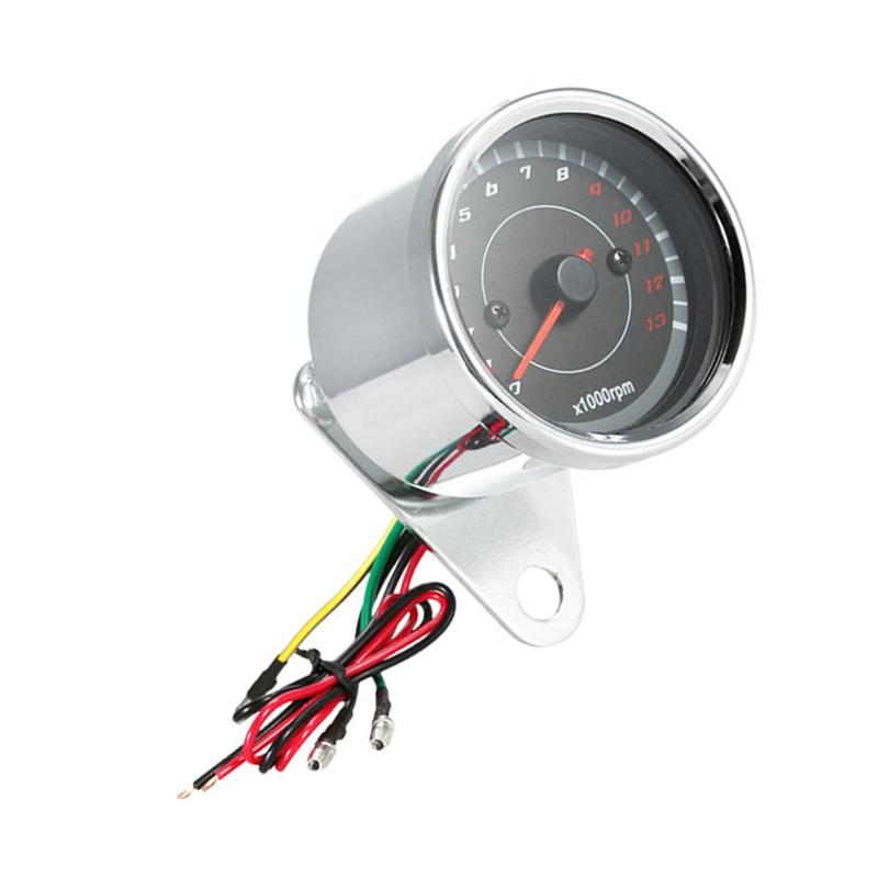 Universal Motorcycle Tachometer RPM Gauge with LED Backlight Light 12V