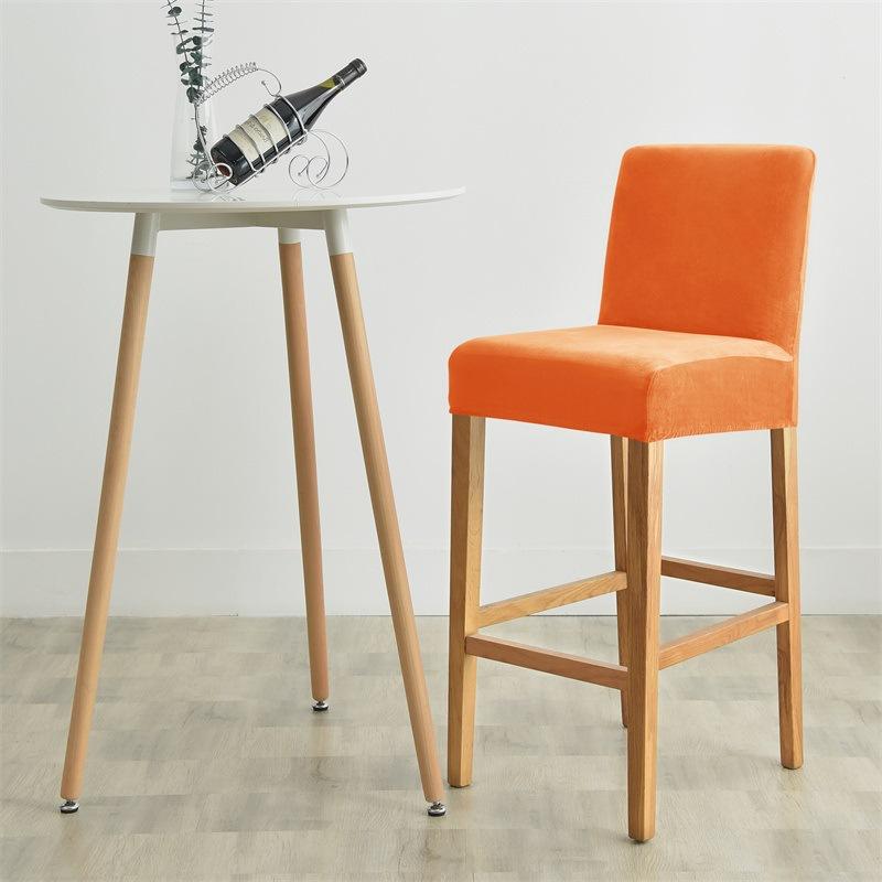 Fortykket Barstoltrekk Sølvrev Fløyel Fløyelsstoff Elastisk Hjem Hotell Klubb Barstoltrekk Stoltrekk