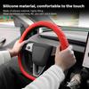 Silicone Car Steering Wheel Cover For Tesla Model 3 Highland 2025 Model Y Juniper 2025 Booster Anti-skid Protect Interior Trim