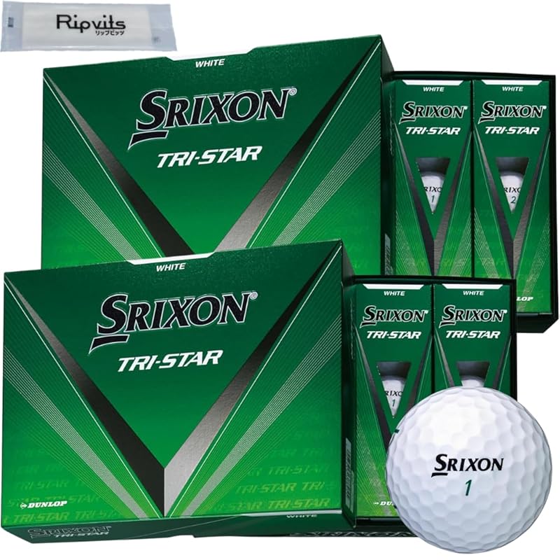

Srixon tristar TRI-STAR white 2 dozen sets golf ball 24 balls 2024 *Original cleaning sheet set
