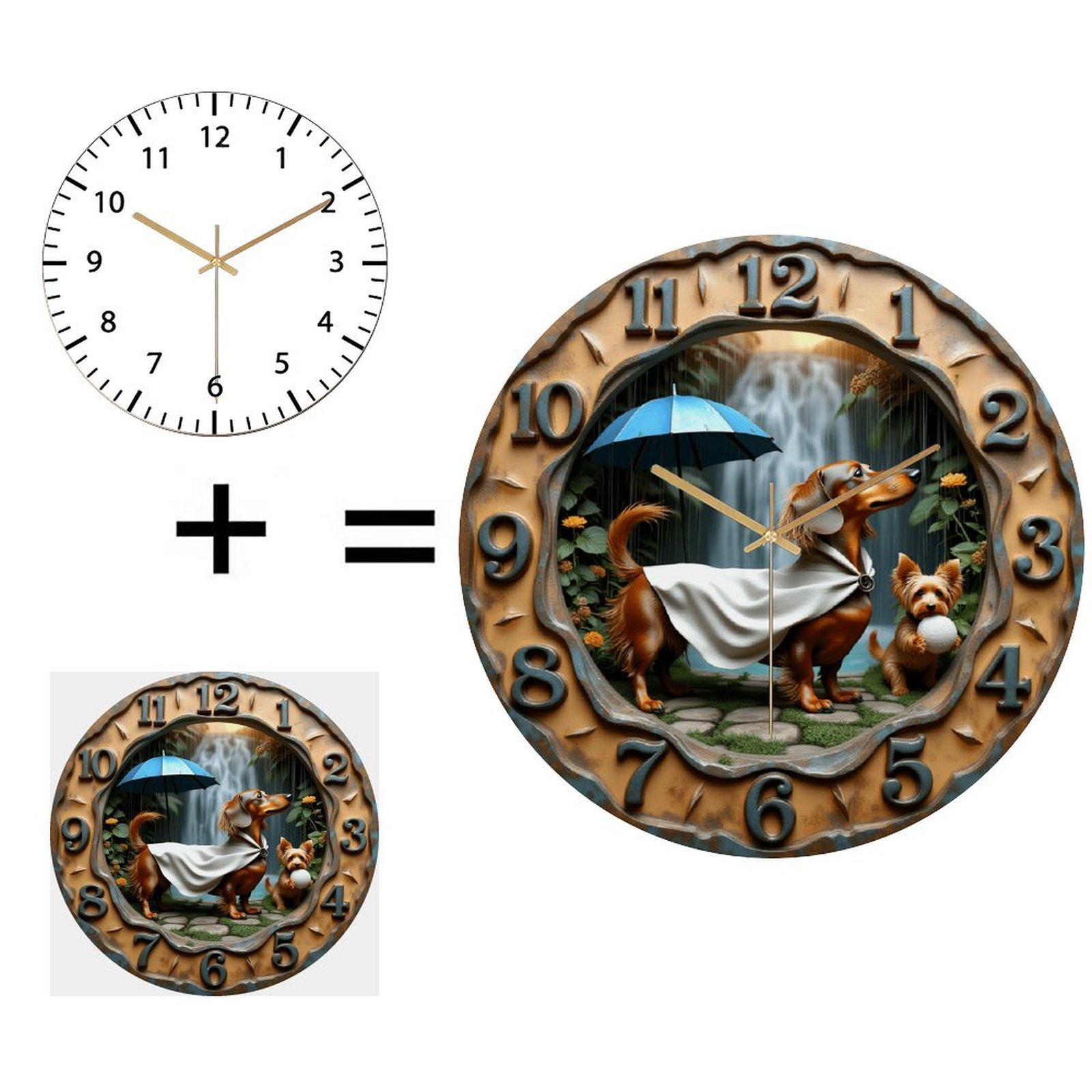30x30cm Glass Wall Clock for a Fundraiser with Custom Donation Thermometer (White,12 in(30.48cm))