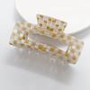 Multicolor Plaid Hair Claw French Design Non Slip Acetate Hollow Hair Barrettes Ponytail Decoration Fashion Hair Props