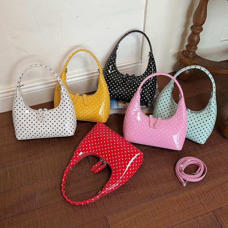 Handbag, Small Tote Bag, Simple Print Crescent Bag, Fashionable Crossbody Bag