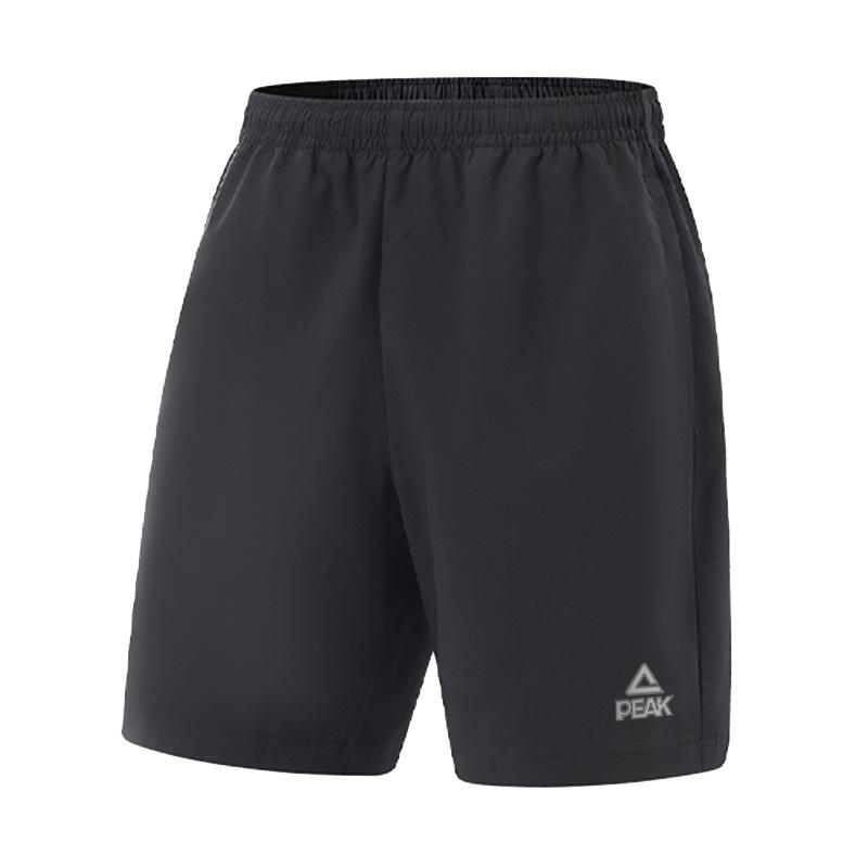 Peak Fitness Running Quick-Dry Cool Sensation Breathable Woven Five-Point Shorts Unisex Shorts Black YS00301-2