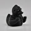Black Gorilla Duck Figurine 3D Printed Muscle Orangutan Duck Statue Animal Sculpture Home Office Desktop Car Dashboard Decoration Ornament