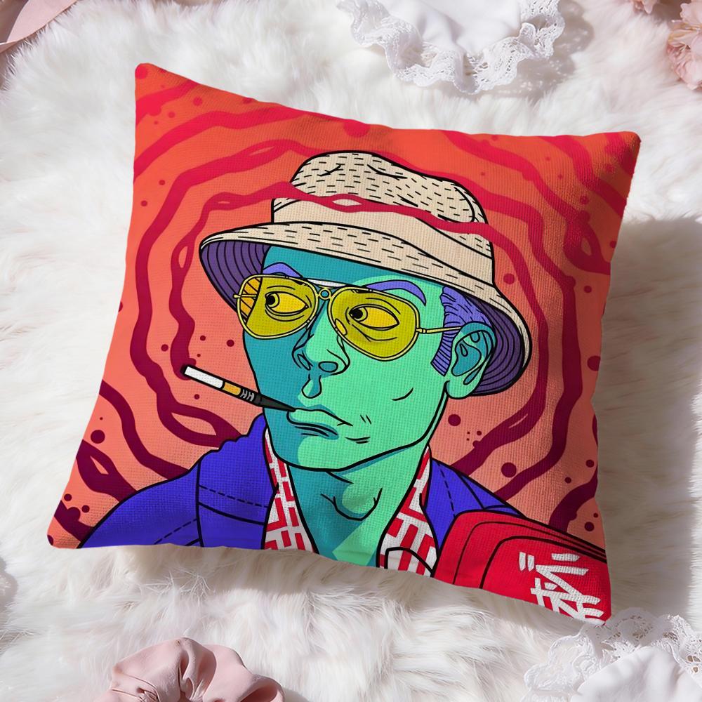 Fear Loathing Las Vegass Cushion Cover Premium Comfort Reversible Pillow Cove -Two in One Design for Any Room & Car Interior