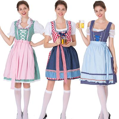Plus Size Halloween Beer Girl Costume - Body Shaping Maid Dress for Stage Performance