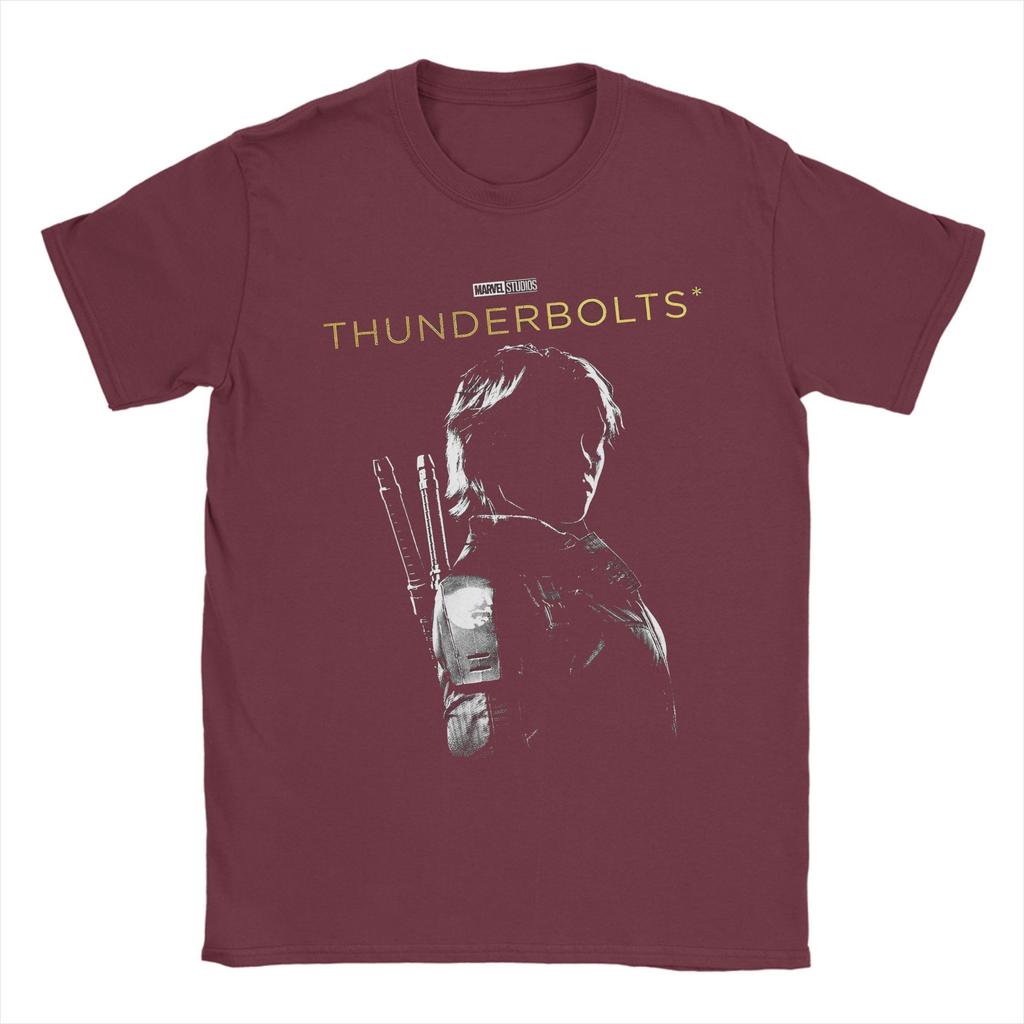 Men's T-Shirt Thunderbolts Yelena Silhouette Comic Vintage 100% Cotton Tee Shirt Short Sleeve  T Shirt Round Neck Clothing Party
