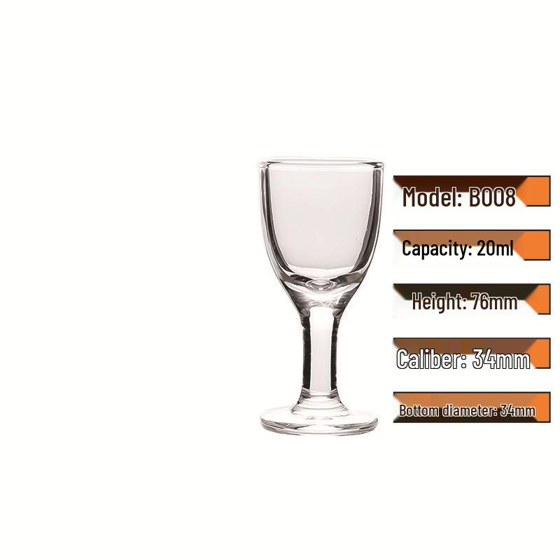 Glass Baijiu Cups Set - 10ml Wine & Shot Glasses for Restaurants